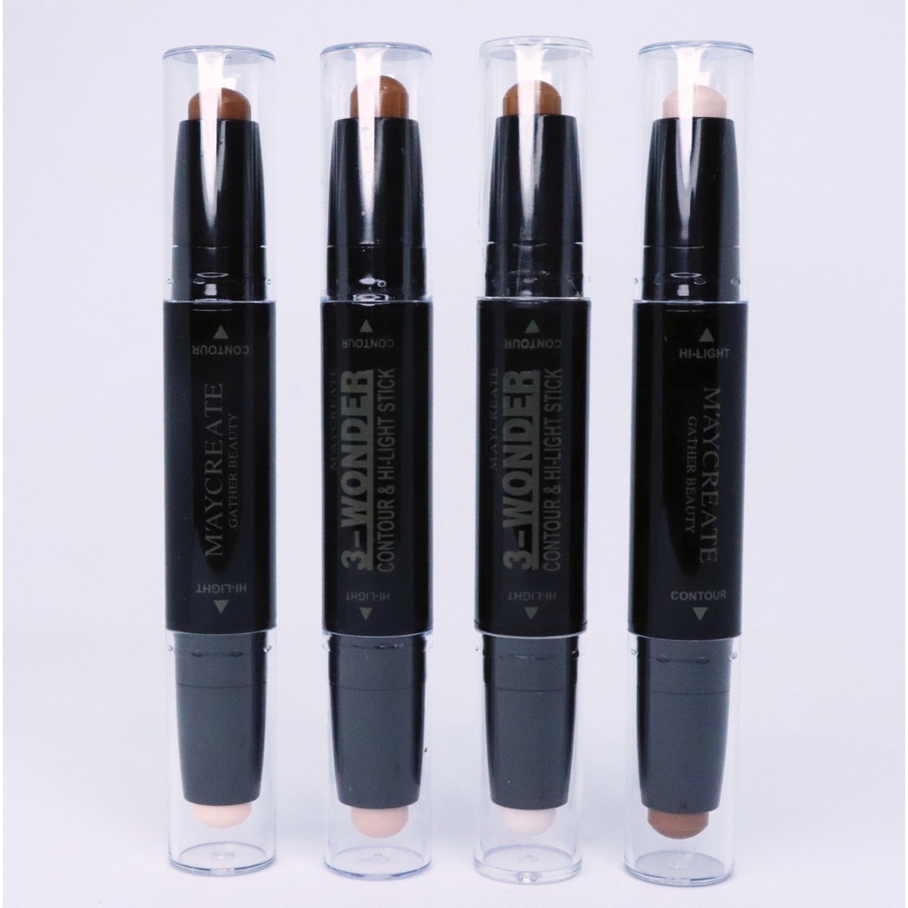 MAYCREATE Double Head Highlighter Concealer Pen Facial Contour Pencil