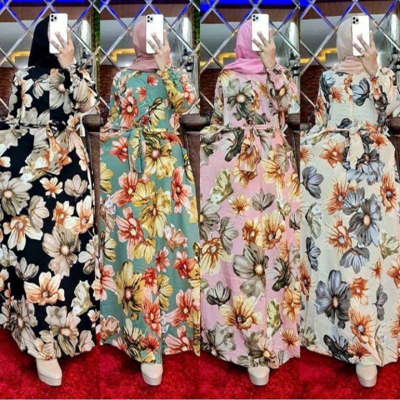 [BISA COD] - GAMIS CASSANDRA FLOWY MONALISA SIRKEL PUSAT GROSIR BAJU TERMURAH MEDAN