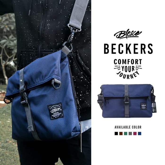 Tas Pria Selempang Lipat Navy Blesco Beckers