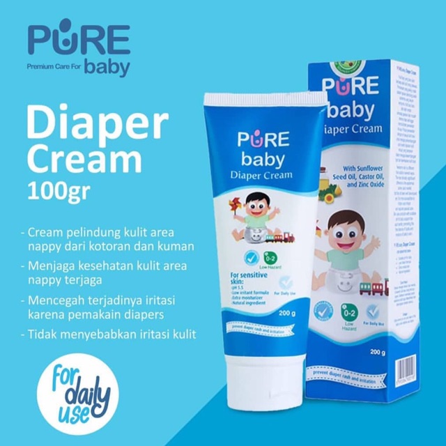 PURE Baby Diaper Cream 200gr 200 gr / 100gr 100 gr