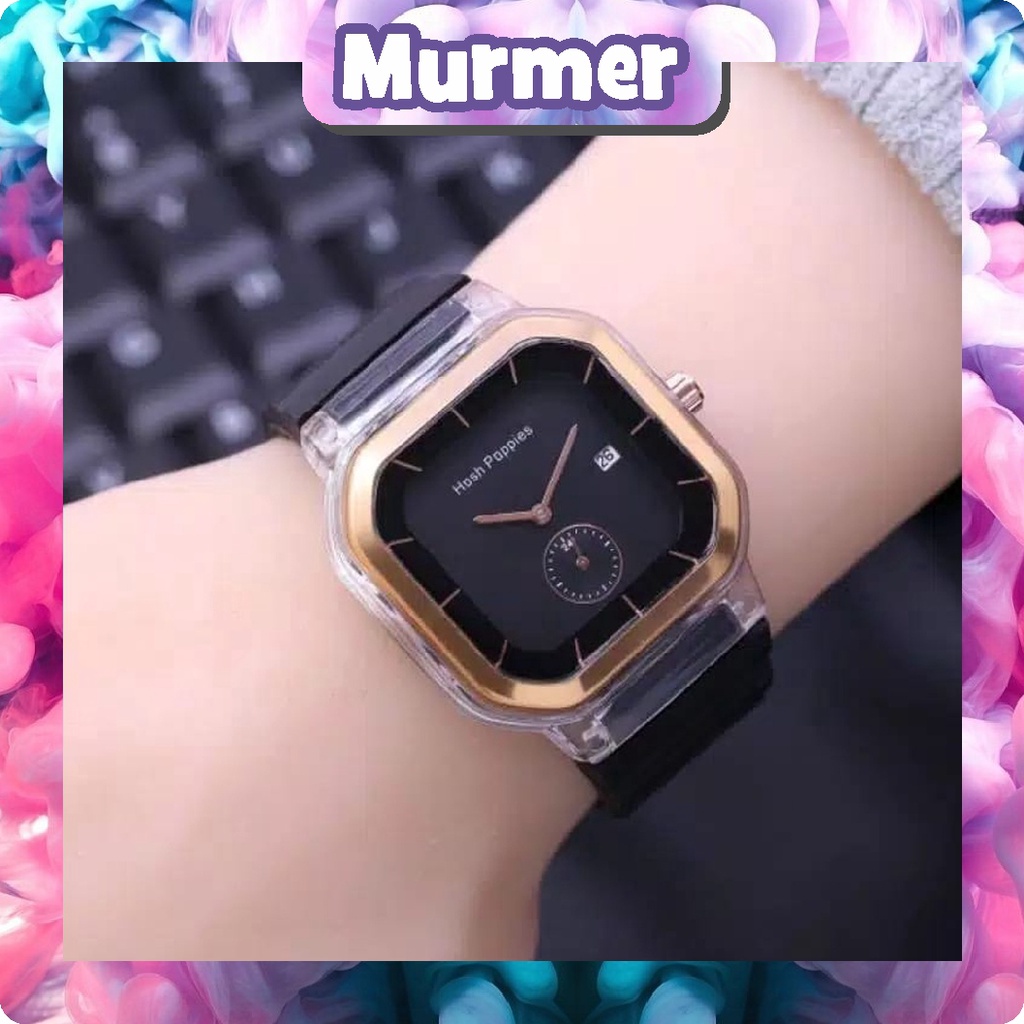 Murmerofficial Jam Tangan Wanita Cewek Hosh Poppies Sergi Jarum Strap Rubber JT038