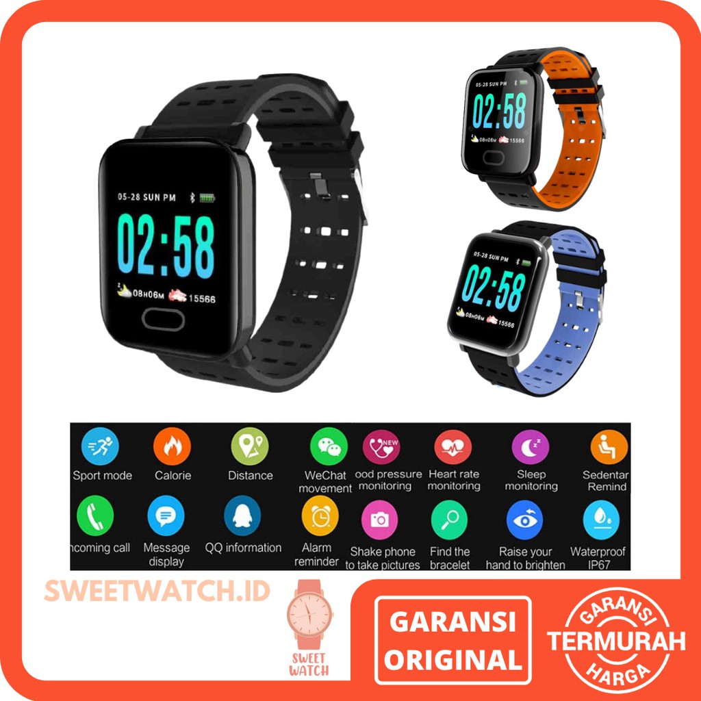 Smartwatch A6 Jam Tangan Wanita Smartwatch Jam Tangan Pintar Jam Tangan Cewek Smartwatch Sport