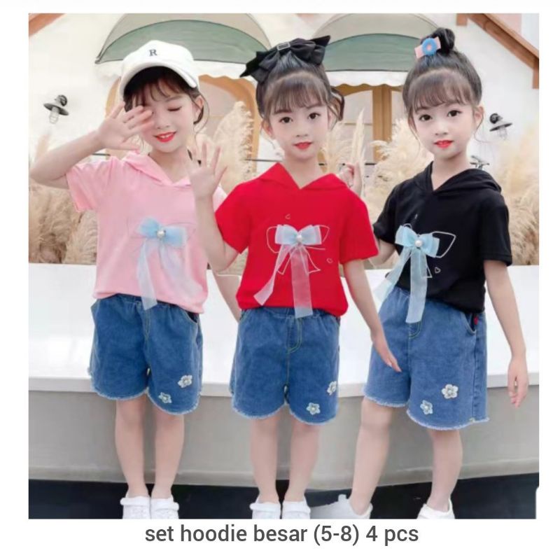 girl set hoodie import sz 3-6y
