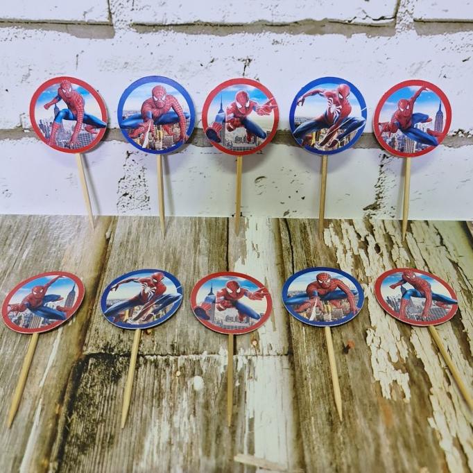

CAKE TOPPER SPIDERMAN/ HIASAN KUE SPIDERMAN/ TOPPER CUPCAKES