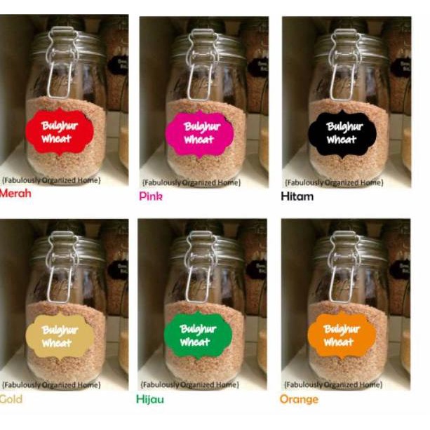 

Bestseller.. Stiker Label Bumbu Dapur /Organizer/ Pantry Waterproof + Spidol LNV