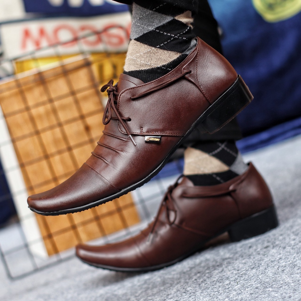 ENOZ X CHOPRA - Sepatu Kerja Pria Kulit Asli Original Sepatu Pantofel Formal Pesta Cowok Trendy