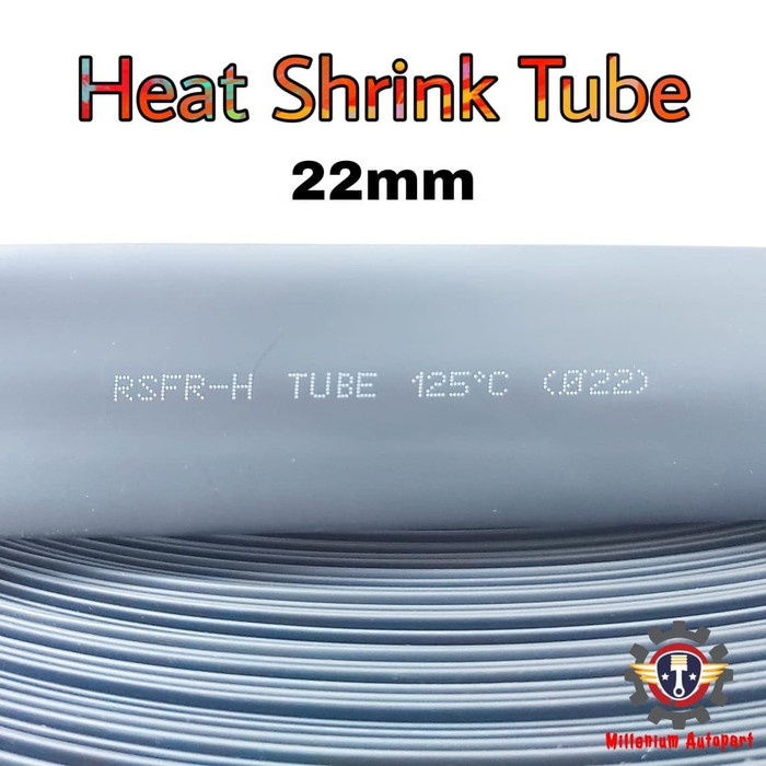 Heat Shrink Tube 22mm Selongsong Bakar Selang Bakar 1meter - Hitam