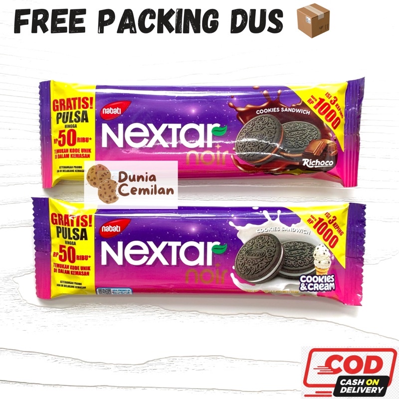 

[TERMURAH!] Nabati Nextar Noir SATUAN 28,5gr - Biskuit Cookies