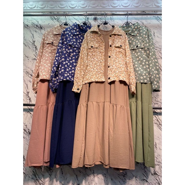 MIU 1744 / MIDI DRESS MIUDIS / MIDI POLOS / DRESS CRINCLE / MIDI CRINCLE / DRESS CANTIK