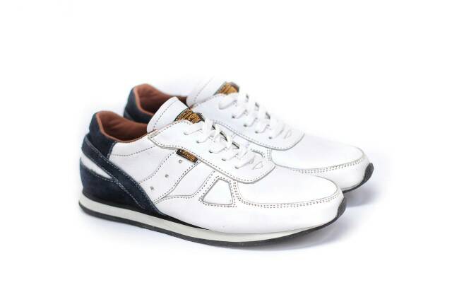 JELLAL WHITE | SKO x CEVANY | 100% Original Sepatu Pria Sneakers Kulit Asli