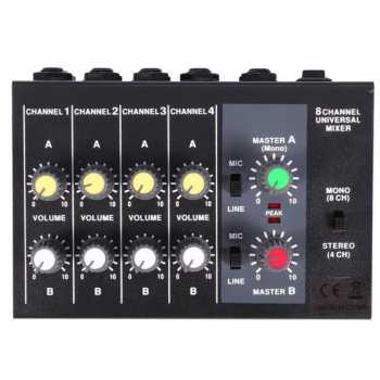 WEITESI Professional Console Karaoke Mixer 8 Channel Input Mic AM-228 sudah termasuk adaptor