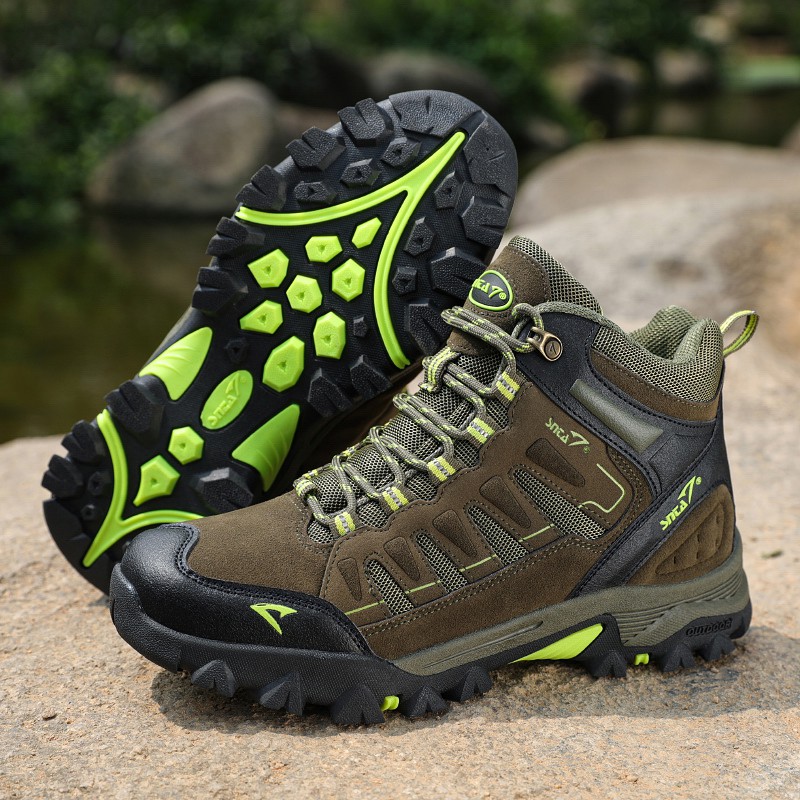 Sepatu Gunung Hiking Snta 494 - Green Semi Waterproof