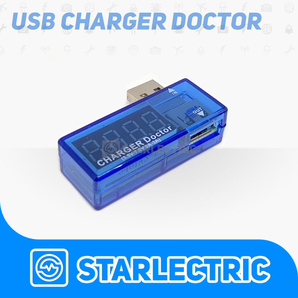 USB Charger Doctor Multimeter Multi Tester Pengukur Tegangan dan Arus