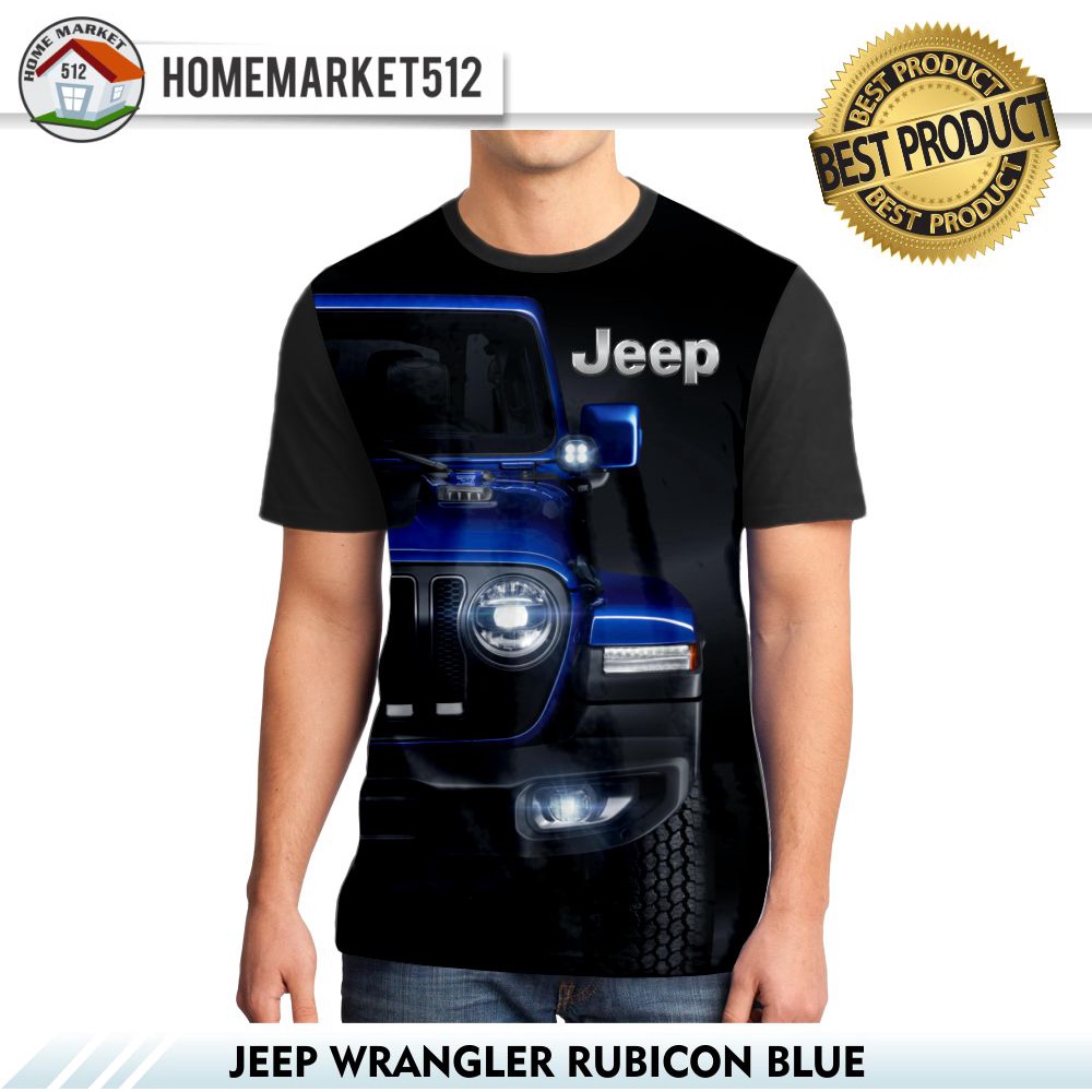 Kaos Pria Jeep Wrangler Rubicon Blue Kaos Pria Dewasa Big Size | HOMEMARKET512