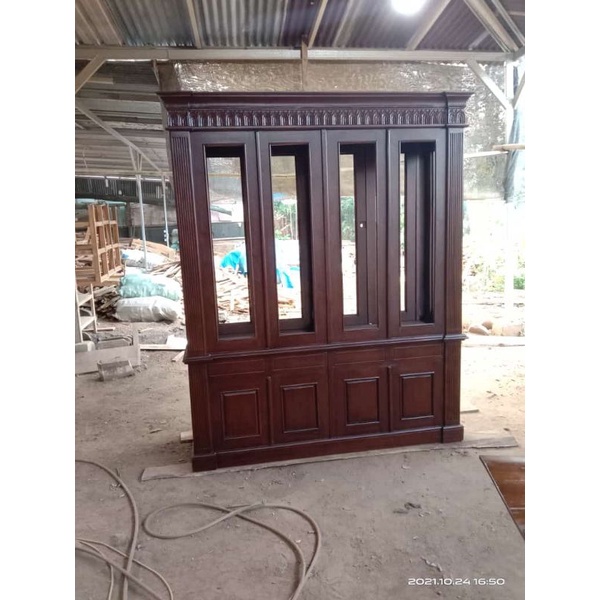 LEMARI HIAS MINIMALIS JATI