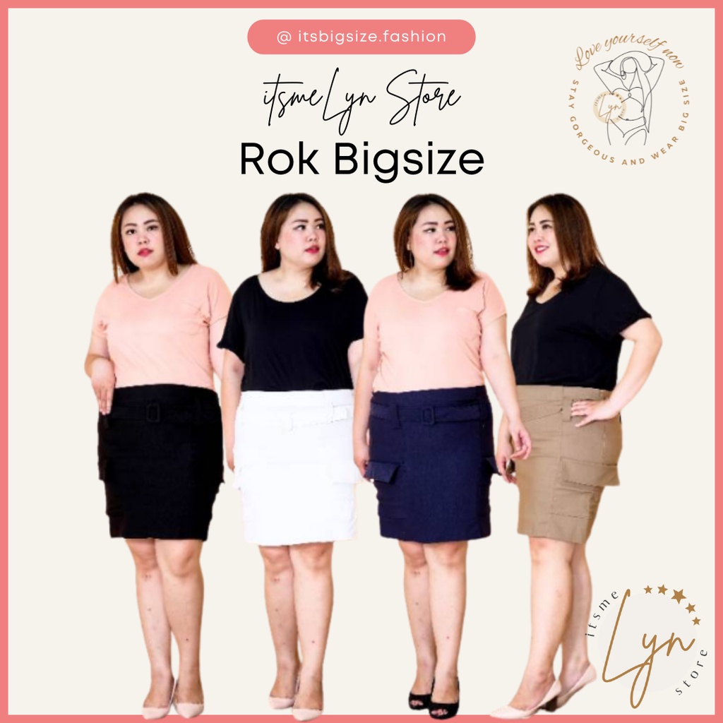 (COD) PROMO BIG SIZE MINI SKIRT/ ROK MINI ROK PENDEK WANITA CURVY UKURAN JUMBO ROK KETAT SEXY UKURAN