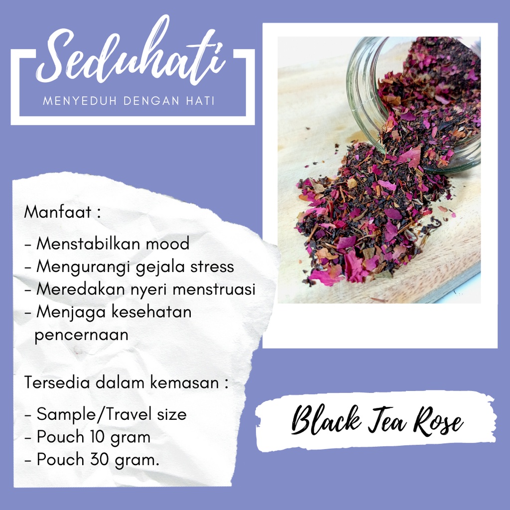 

Seduhati Black Tea Rose/ Teh Hitam dengan Bunga Mawar/ Premium Herbal Tea/Tea Tube/ Tea Hampers/ Hampers Unik