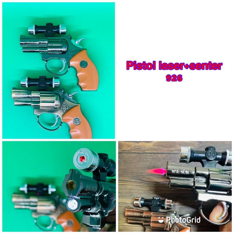 Korek Api Bara Model Pistol mini Plus Senter