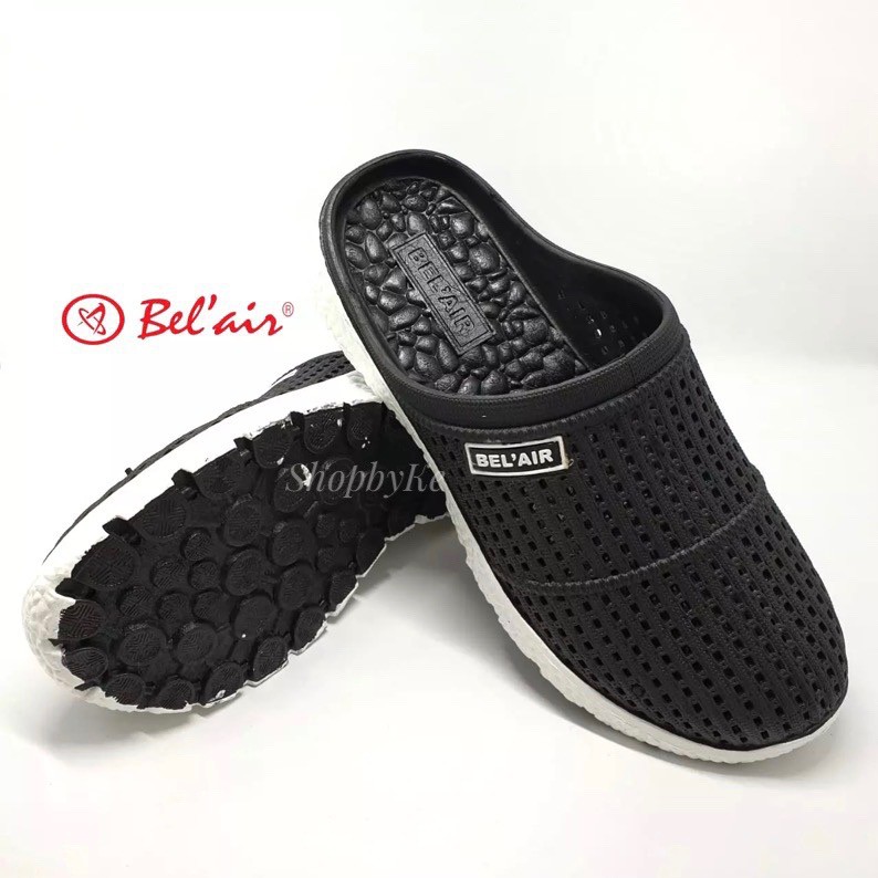 Sepatu Slop Pria / Slip On Pria Tipe Booster merk Bel Air Warna Hitam, Biru, Abu-abu Size 40-43
