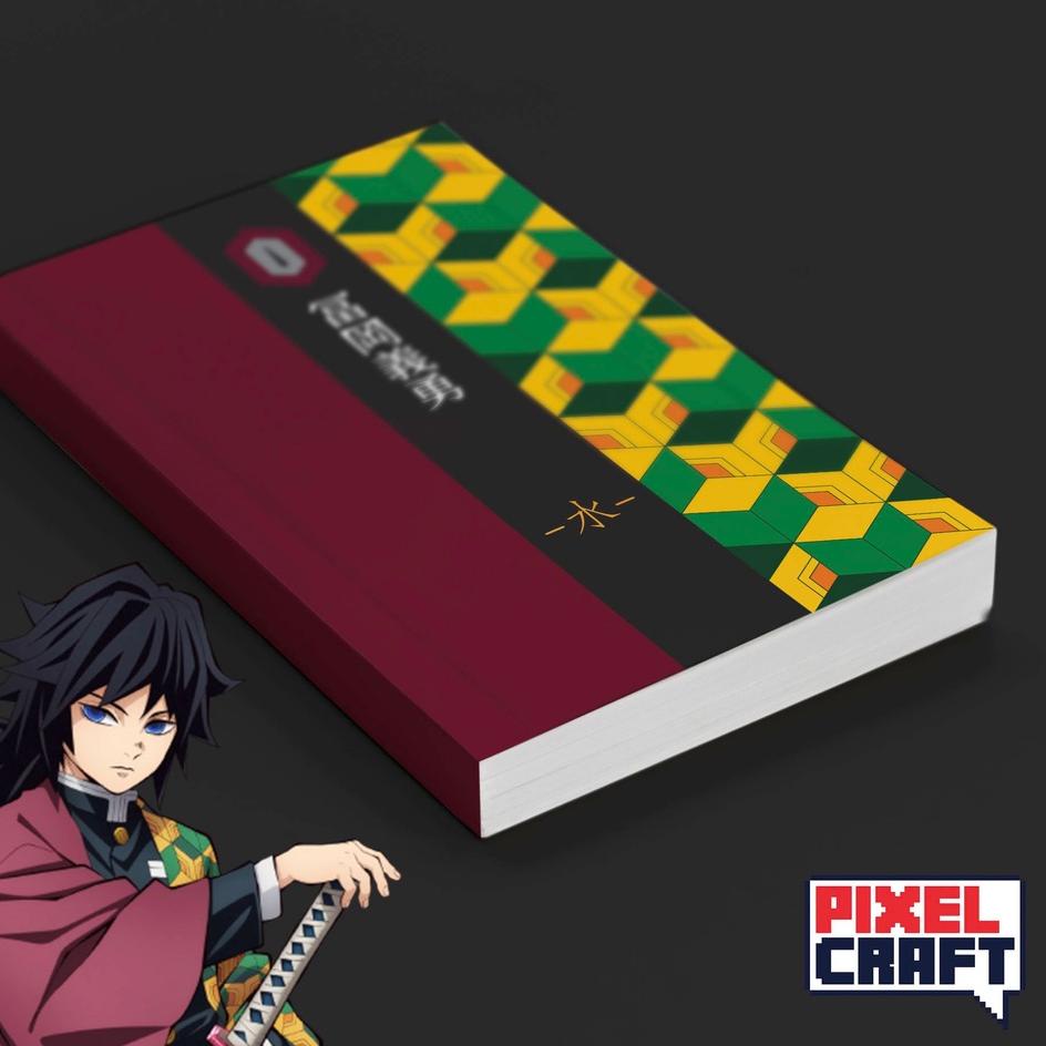 

↦ Pocket Note Anime KIMETSU NO YAIBA Softcover A6 Buku Tulis Catatan Agenda Planner Motif Giyu Tomioka ↤