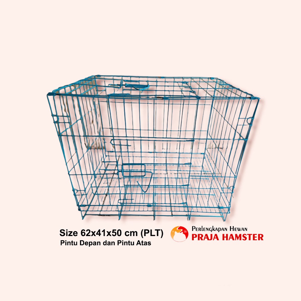 Kandang Kucing Anjing dan Kelinci 62x41x50 Cm Jeruji Besi