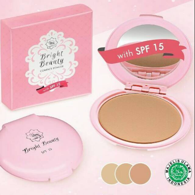 ✿ELYSABETHME✿ (🆅🅸🆅🅰) Viva bedak padat bright pink compact powder warna natural cocok untuk dewasa remaja ke sekolah kantor kampus