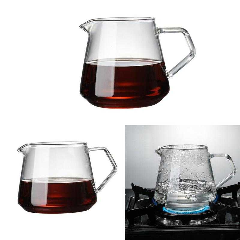 Server Kopi V60 Coffee Maker Pot Drip Kettle Glass Teko Kaca Barista Espresso Pitcher Pour Over