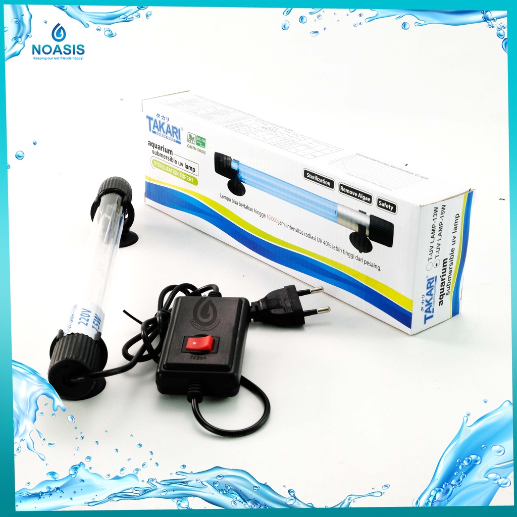 LAMPU UV ULTRAVIOLET AQUARIUM TAKARI 15 WATT AQUASCAPE PEMBASMI ALGA