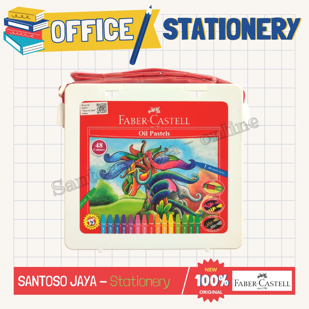

Crayon FABER CASTELL 48 Warna - Krayon Minyak - Oil Pastel 120090N