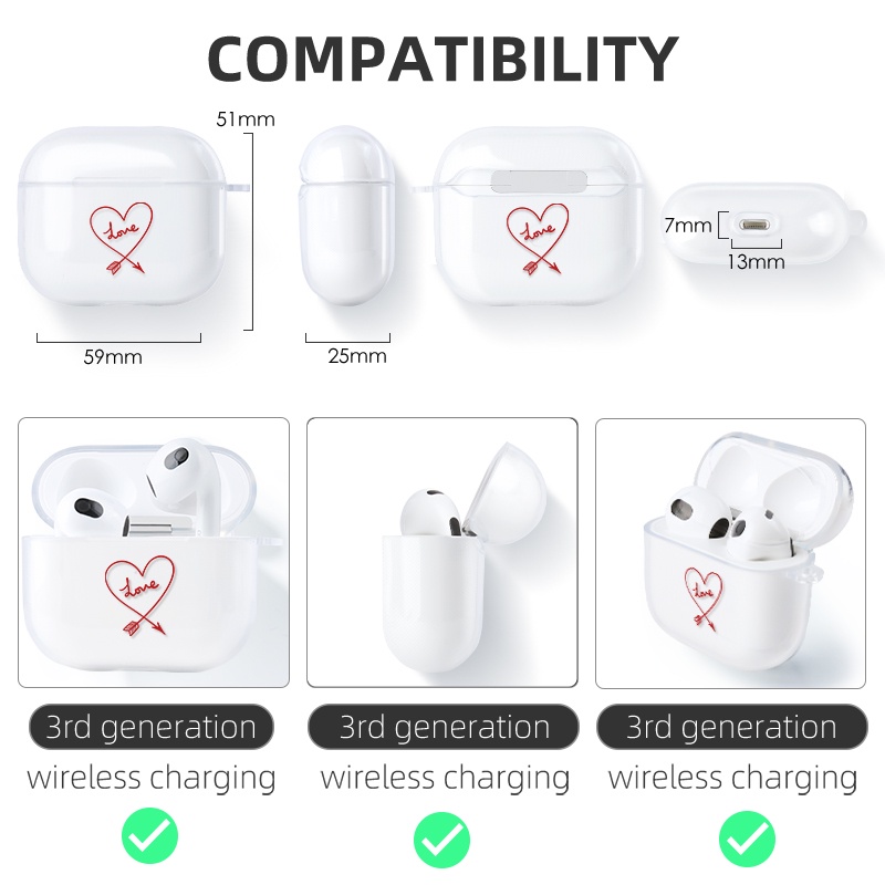 Case TPU Transparan Motif Kartun Cover AirPods 3