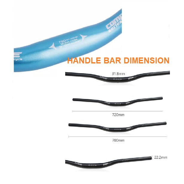 STANG WAKE HANDLEBAR Sepeda Gunung MTB Aluminium Alloy 720 780 STANG SEPEDA ALUMUNIUM ALLOY WAKE 780