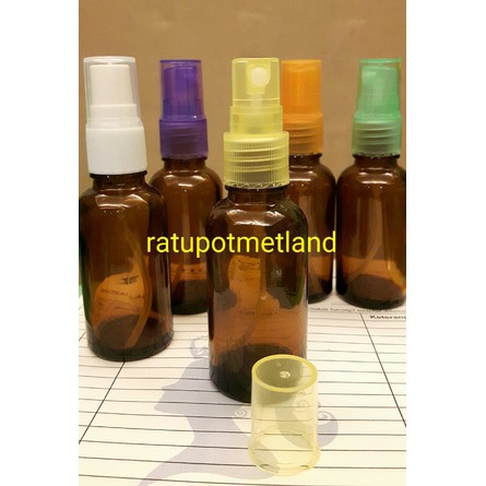 Botol 30 ml kaca coklat tebal sprey