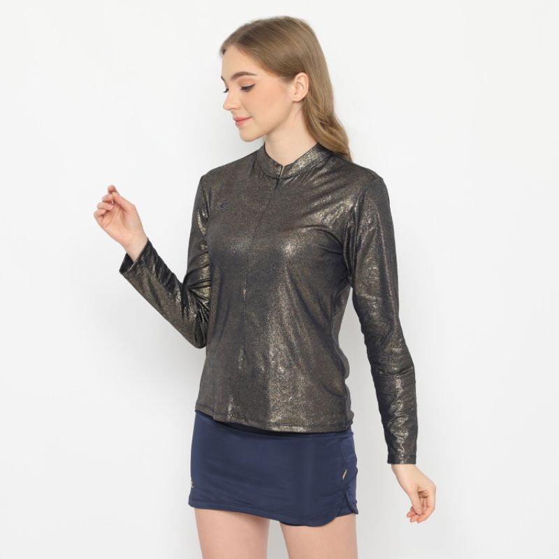 Baju golf lengan panjang Gold