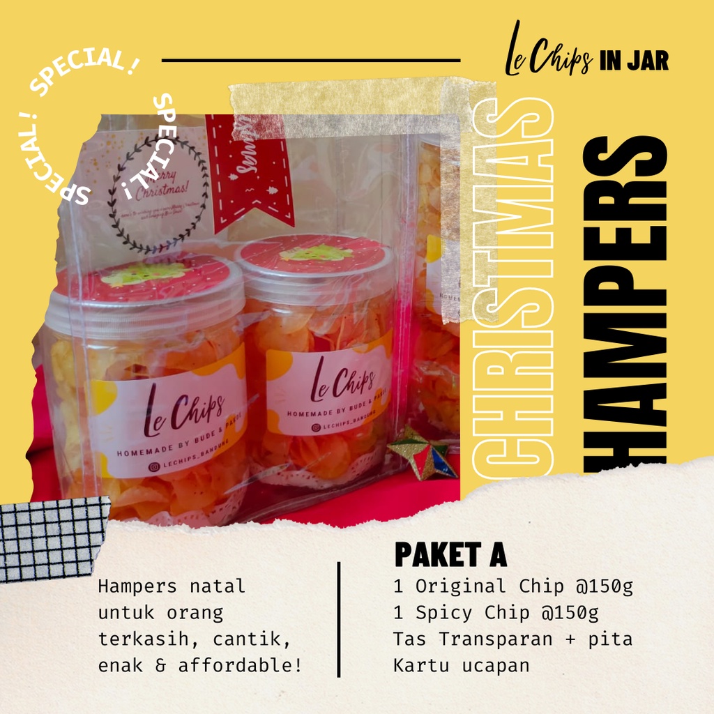 

Parsel Imlek 2023 Keripik Singkong/Le Chips In Jar Hampers/Hampers murah