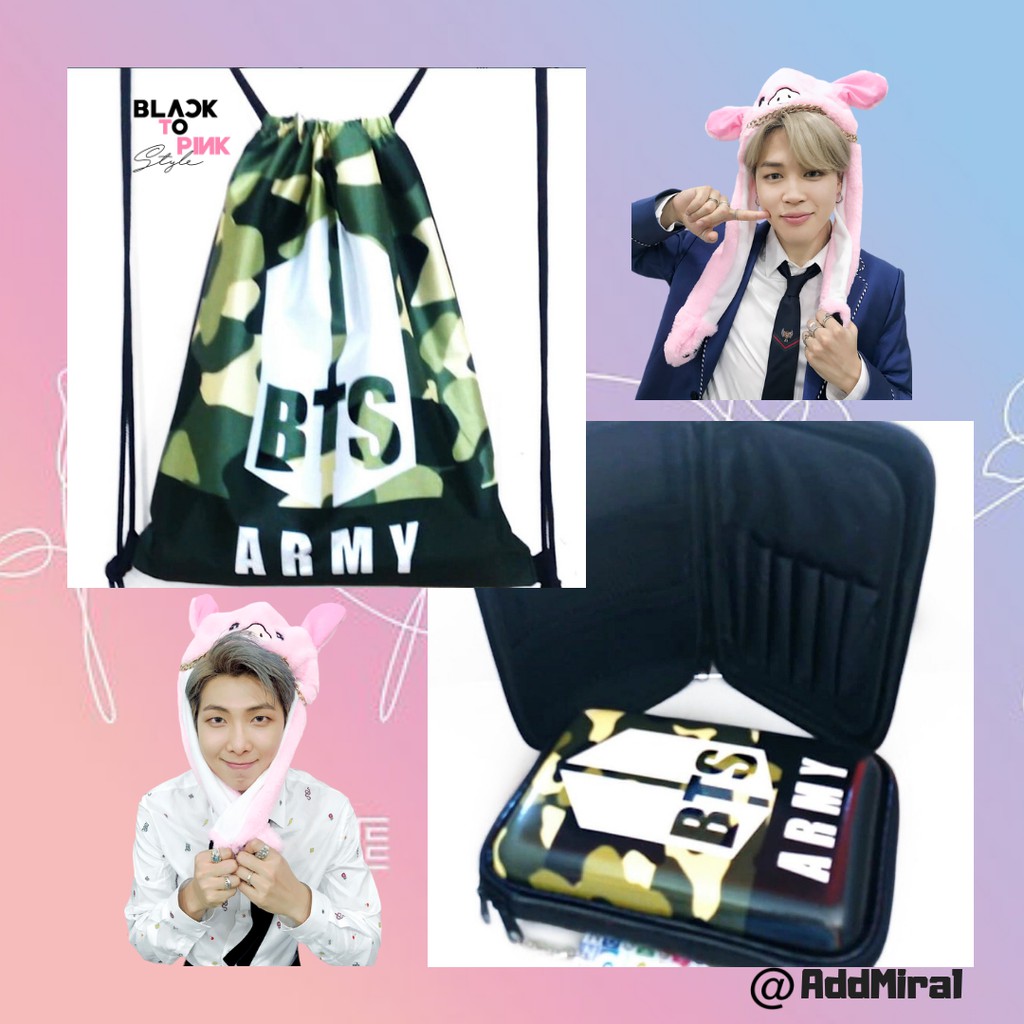 

TAS BTS & KOTAK PENSIL BTS ARMY TAS SERUT PENCIL CASE