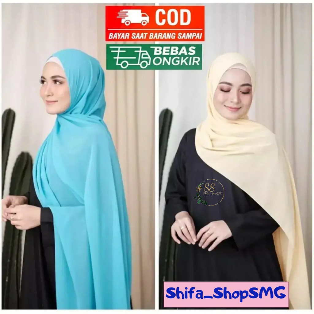 Jilbab Pashmina Sabyan Jumbo 200x75 Diamond - Kerudung Wanita Shifa