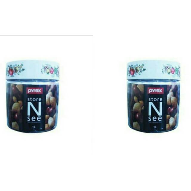 Toples Pyrex Store N See 1L (7024-8)-Putih- 2 Pcs
