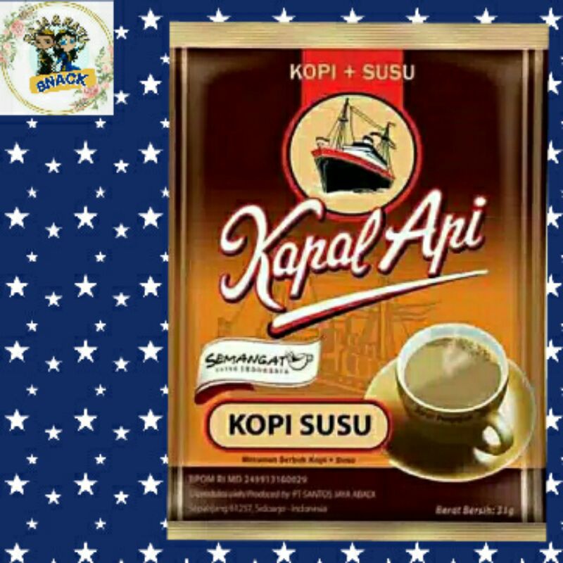 

Kapal Api Kopi Susu Coklat Mantap Satu Sachet Asli Coffe