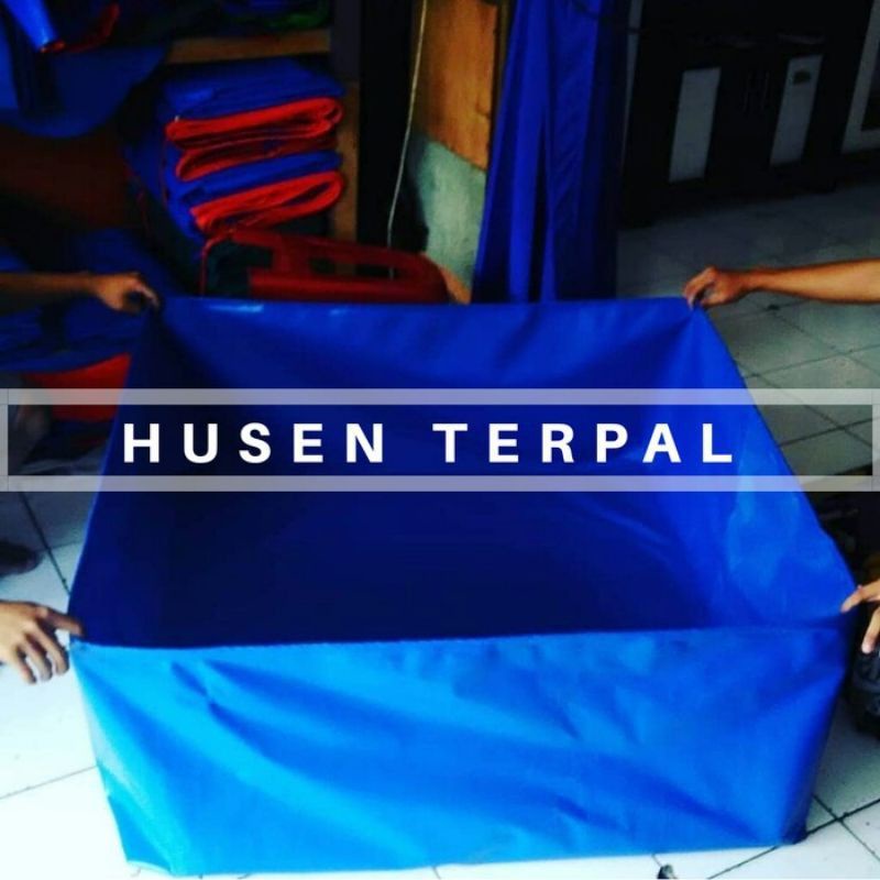 terpal kolam orchid semi karet 100×100×50