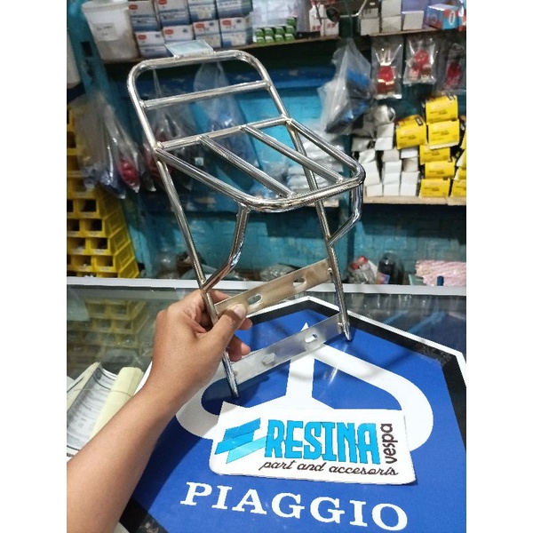 BACKRACK VESPA PTS RAK BELAKANG VESPA SMALLFRAME PTS SPECIAL DARLING CROOM