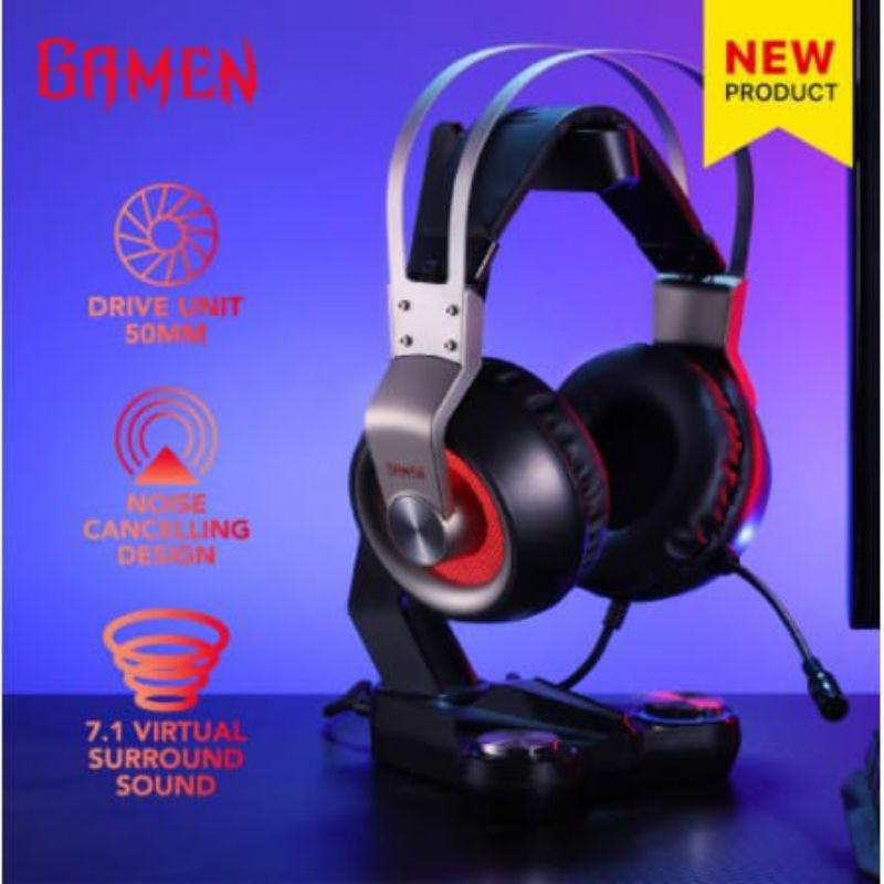 Headphone Bando Gaming Gamen GH7100 with Microphone