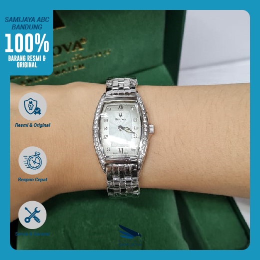 Jam Tangan Wanita Bulova BLV 385 / 606 Silver Stainless Original Resmi