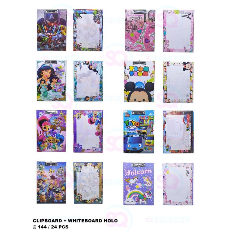 

Papan Board Clip Board Papan Ujian Papan Jalan Motif Karakter Cartoon