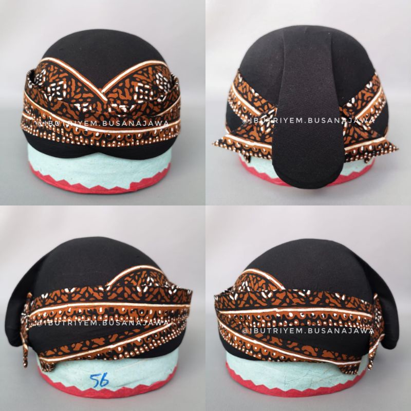 Blangkon Solo Kasatriyan Alusan Latar ireng