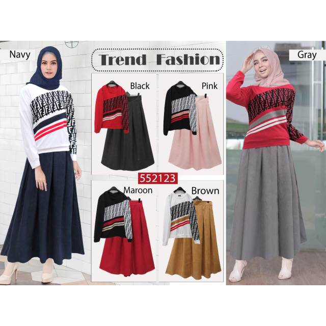 Setelan rok fendi luna by extu