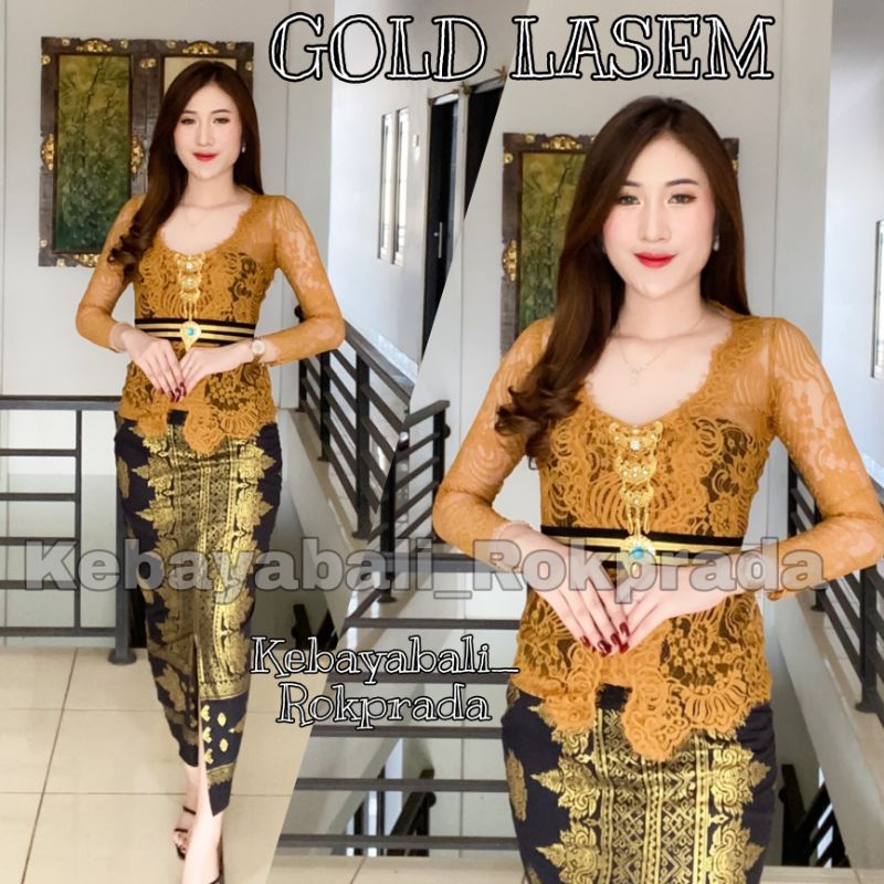 AURA SERIES KEBAYA TEPI DEPAN LENGAN PANJANG MOTIF BUNGA