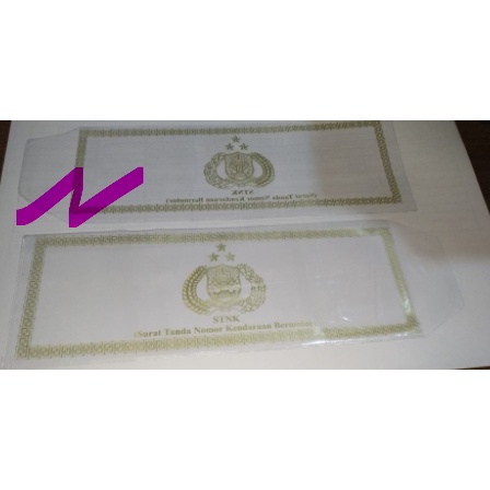 

PLASTIK STNK ASLI SAMSAT minimal beli 20 lembar
