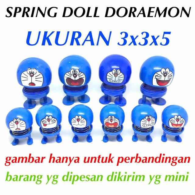 SPRING DOLL DORAEMON MINI BONEKA EMOJI PAJANAGAN SMILE GOYANG - MINI