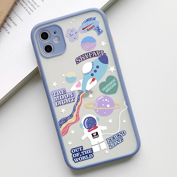 PRINTING HYBRID Planet case oppo a16 a3s a5 a9 2020 f11 f9 a5s a7 a12 a11k a1k realme c2 a52 a92 a33 a53 f11 pro a15 a31 2020 a54 a74 4g reno 4f 5 3 5f-Planet Lavender