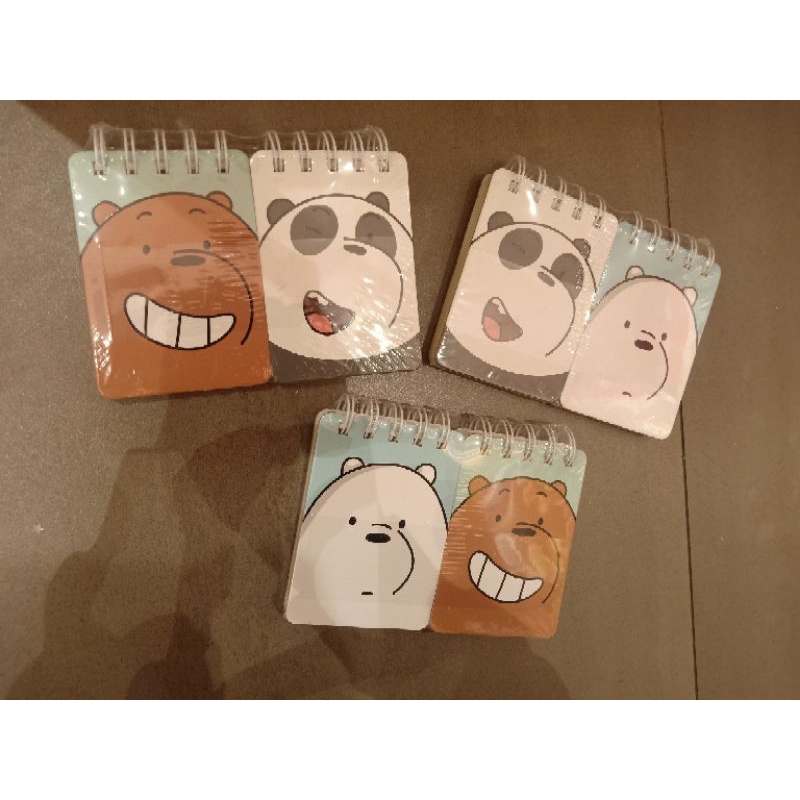 

Miniso we bare bears wirebound book notepad memobook lucu